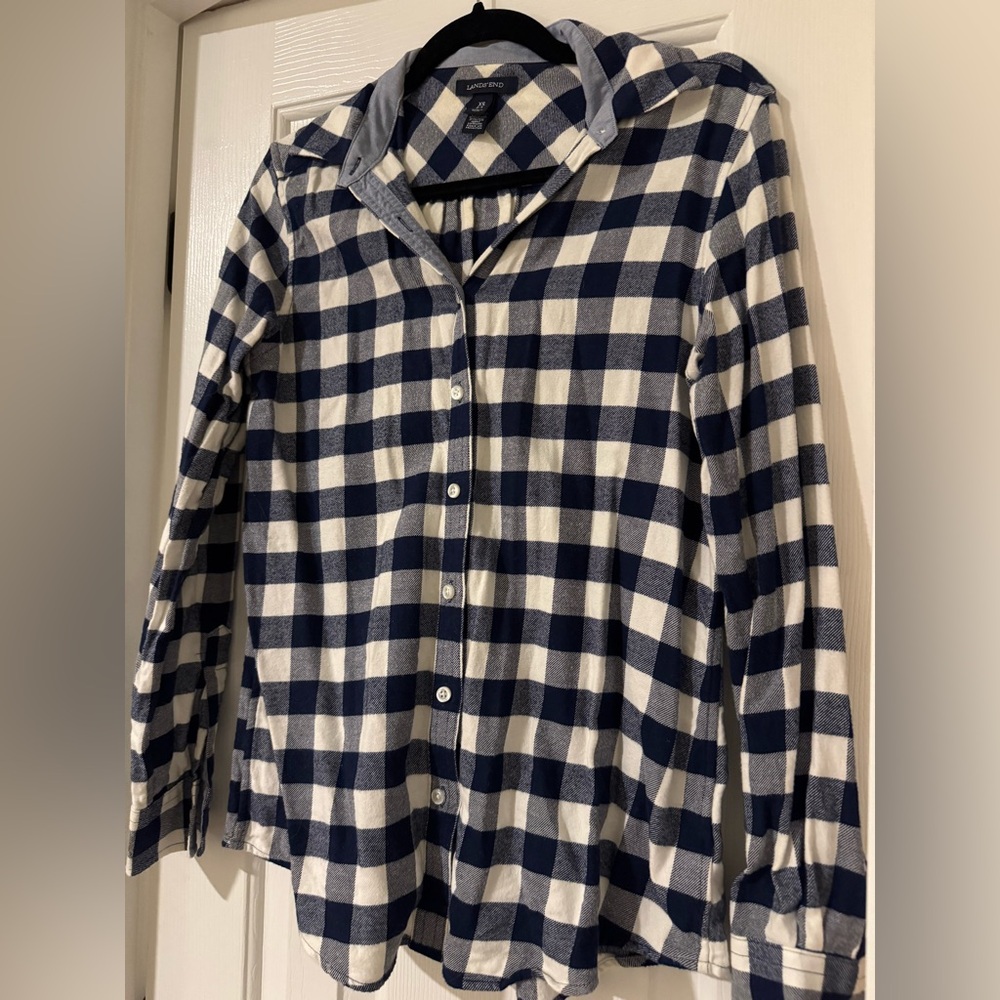 Land’s End Flannel Button-Up Shirt